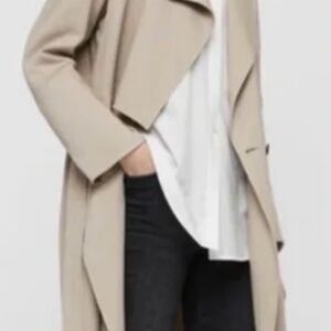 ALLSAINTS DRAPEY WRAP TRENCH/DUSTER SIZE XS